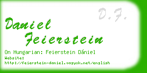 daniel feierstein business card